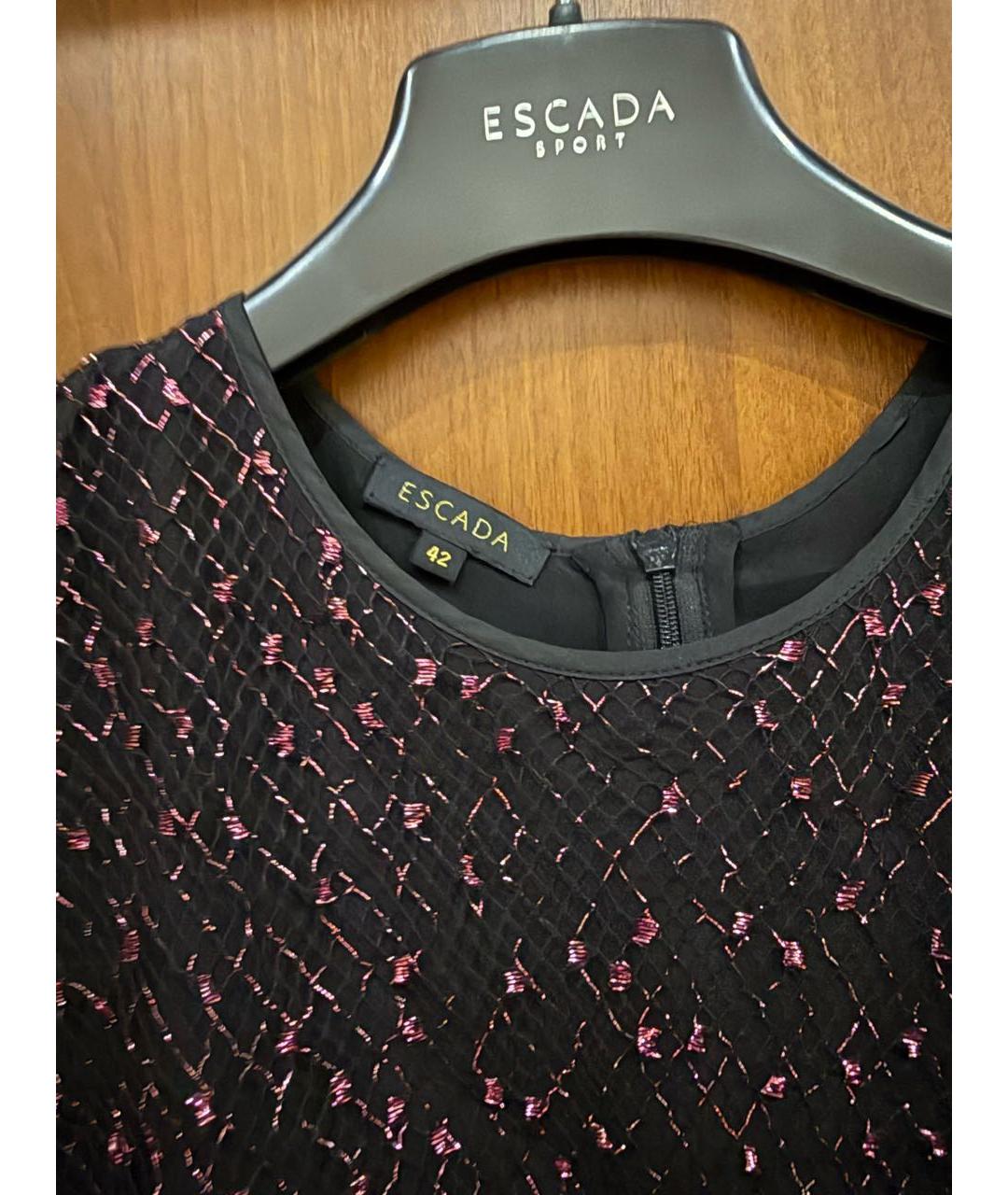 ESCADA Черное полиамидовое коктейльное платье, фото 3