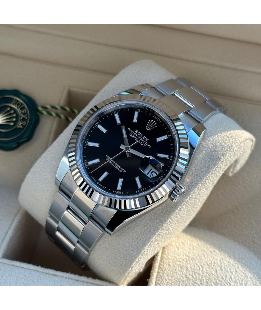 ROLEX Черные часы, фото 2