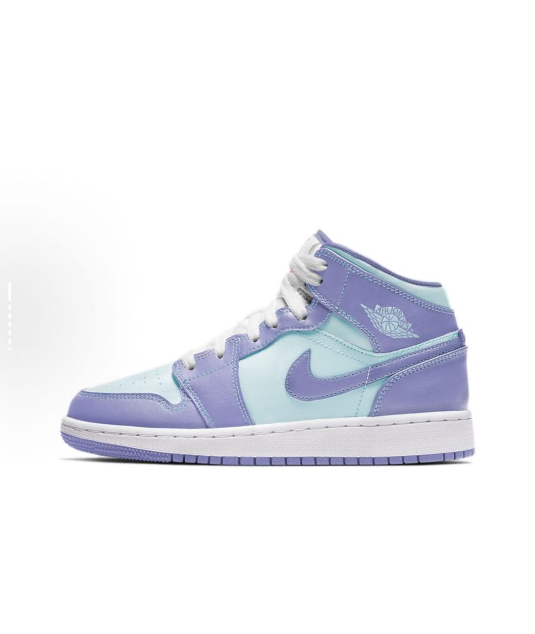 NIKE Фиолетовые кожаные кроссовки, фото 2