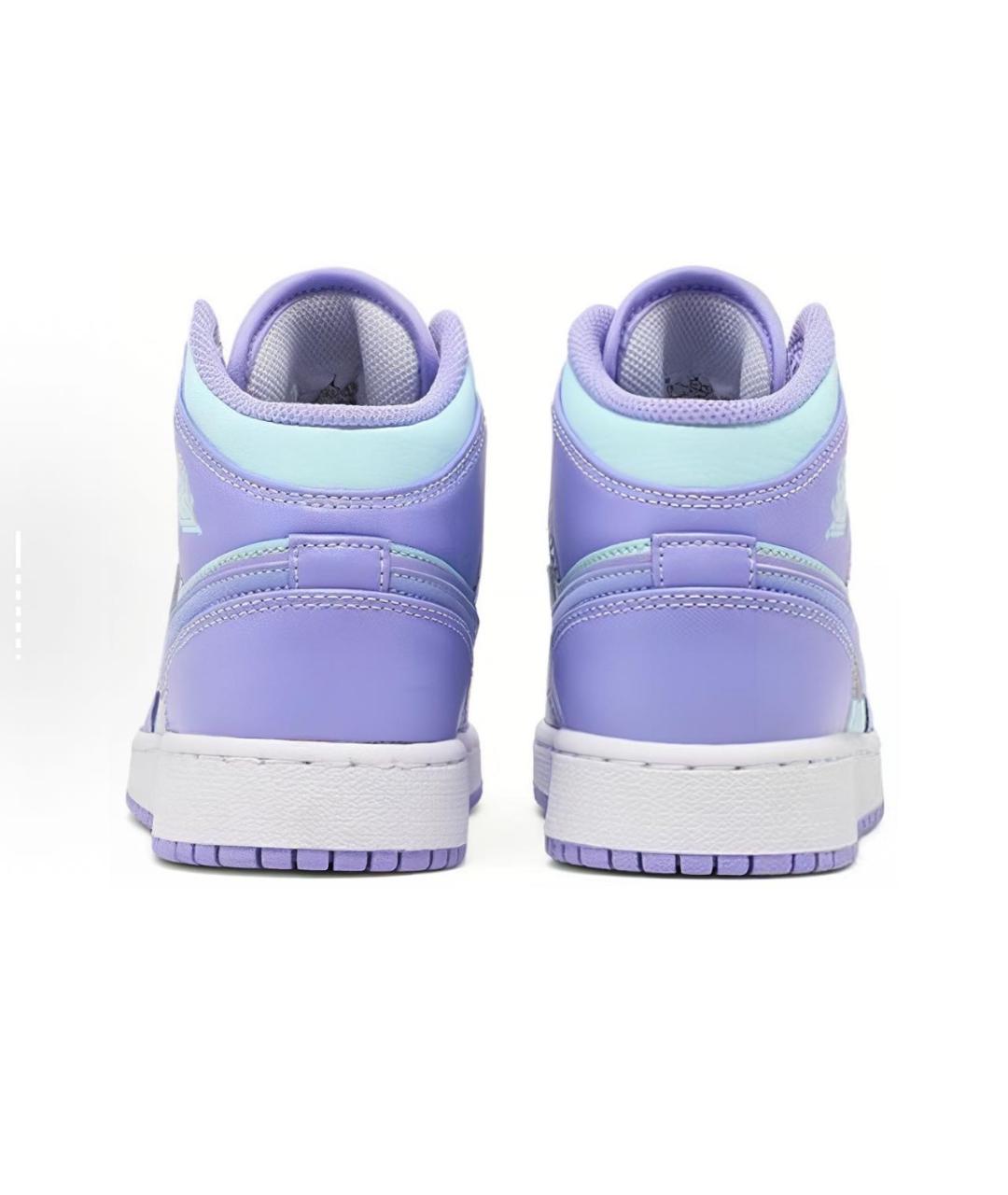 NIKE Фиолетовые кожаные кроссовки, фото 3