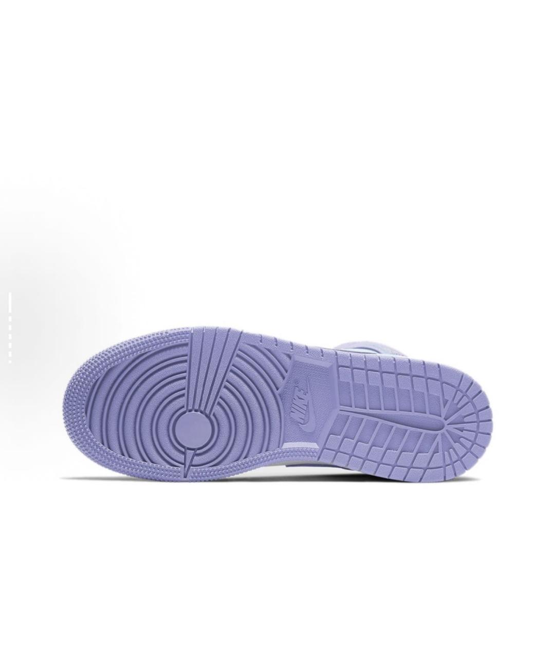NIKE Фиолетовые кожаные кроссовки, фото 4