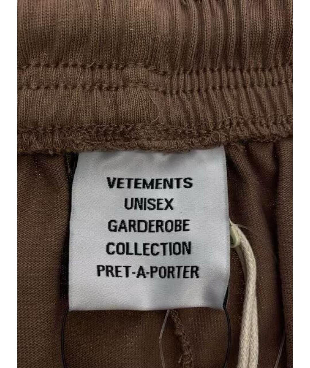 VETEMENTS Бежевые хлопковые повседневные брюки, фото 4