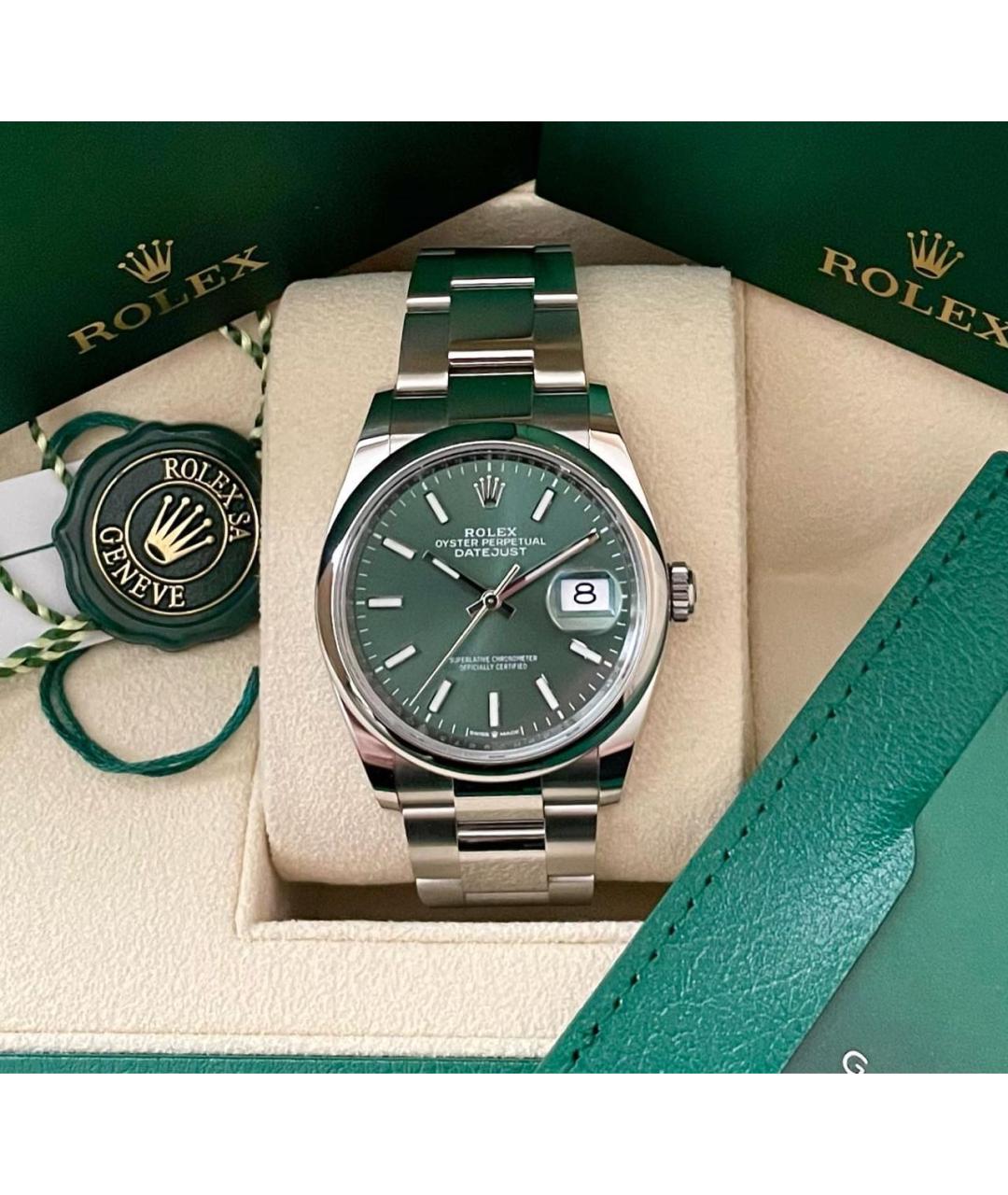 ROLEX Зеленые часы, фото 2