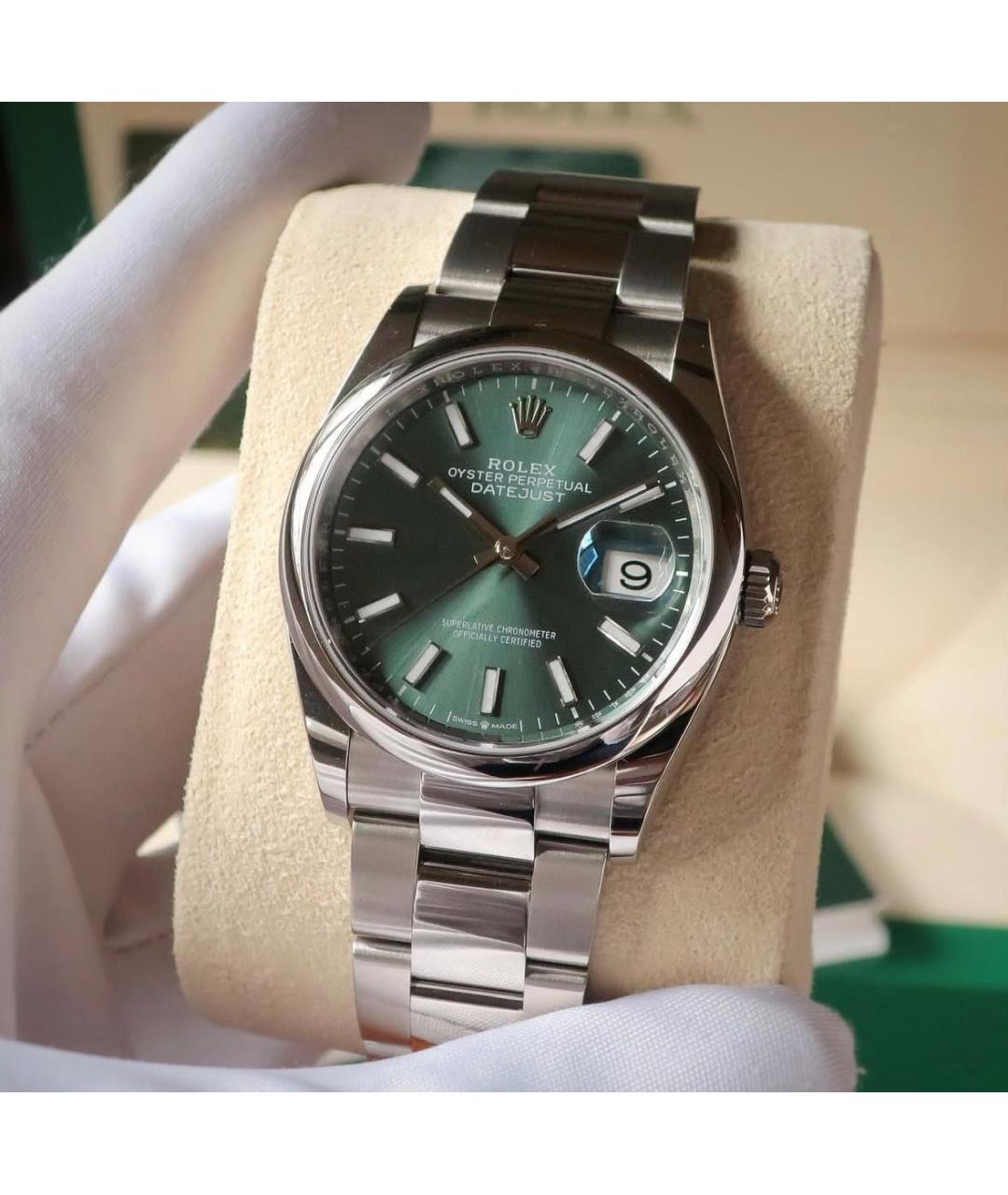 ROLEX Зеленые часы, фото 6
