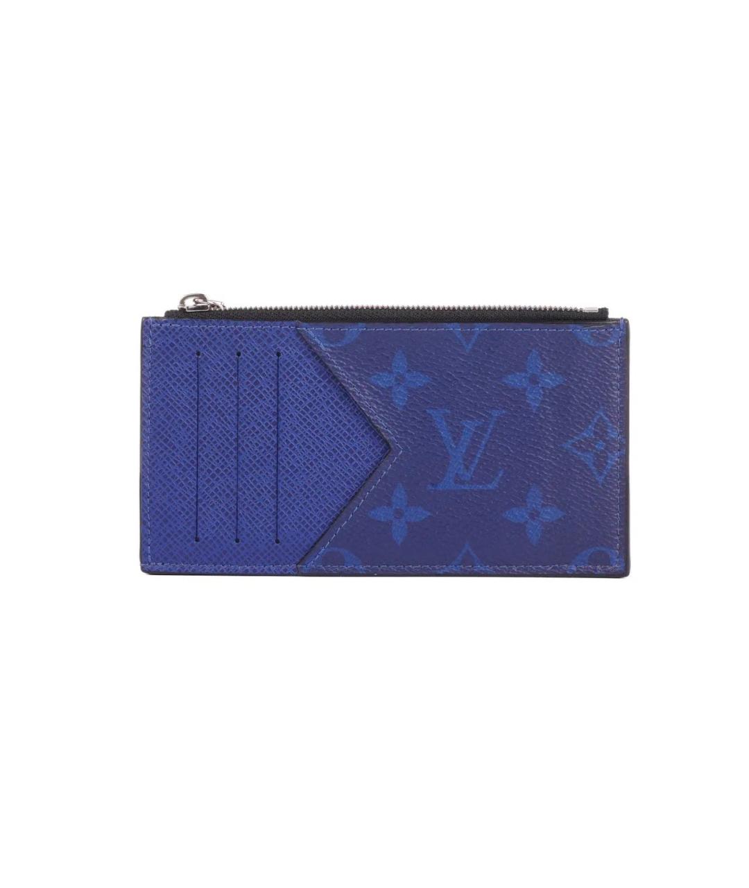 LOUIS VUITTON Синий кожаный кардхолдер, фото 7