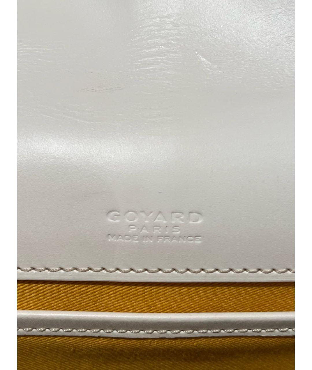 GOYARD Белая кожаная сумка на плечо, фото 7