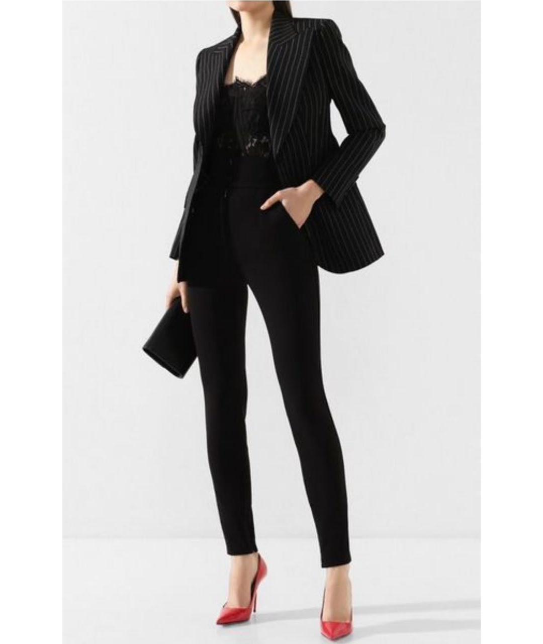 DOLCE&GABBANA Черные шерстяные брюки узкие, фото 3