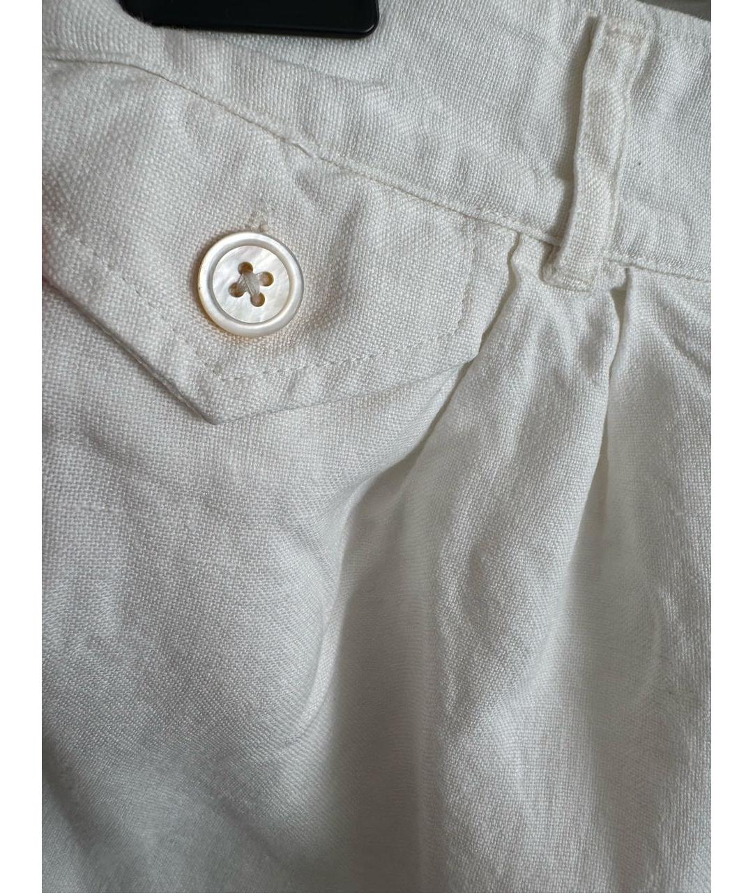 POLO RALPH LAUREN Белые льняные шорты, фото 5