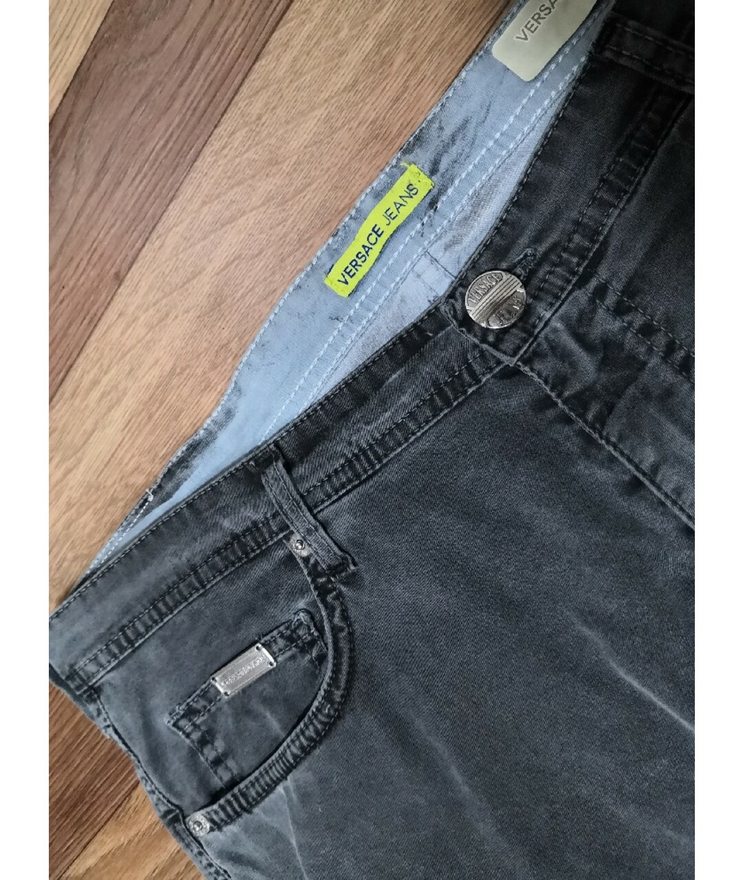 VERSACE JEANS COUTURE Серые хлопковые джинсы скинни, фото 3