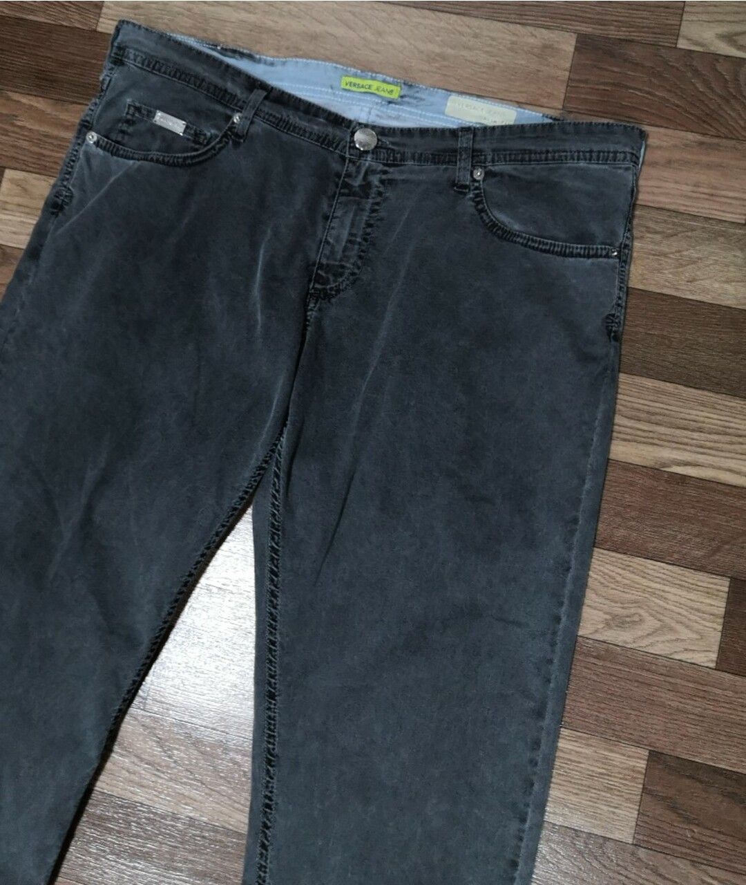 VERSACE JEANS COUTURE Серые хлопковые джинсы скинни, фото 2