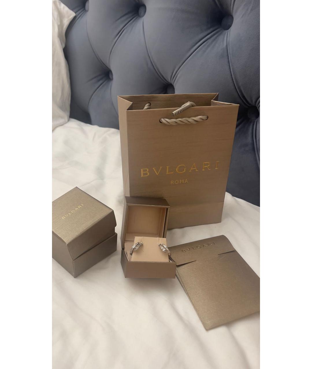 BVLGARI Белые серьги из белого золота, фото 6