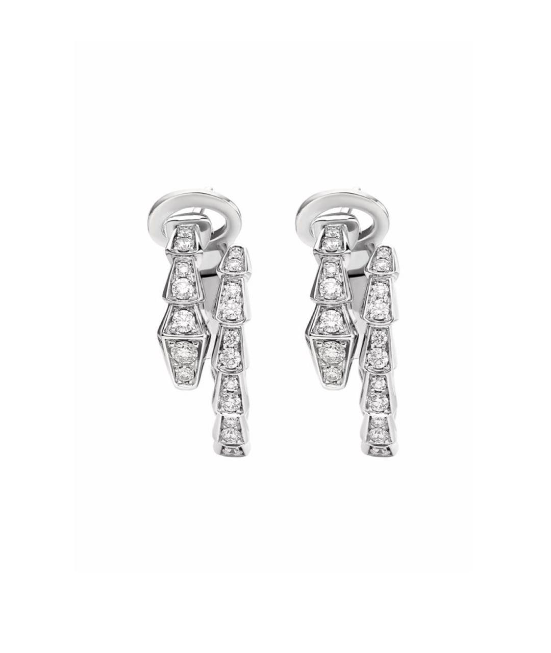BVLGARI Белые серьги из белого золота, фото 1