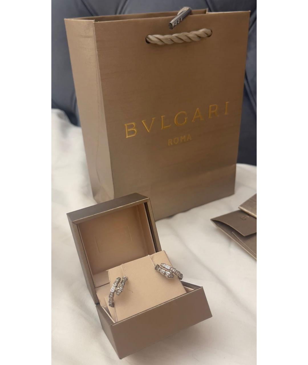 BVLGARI Белые серьги из белого золота, фото 2
