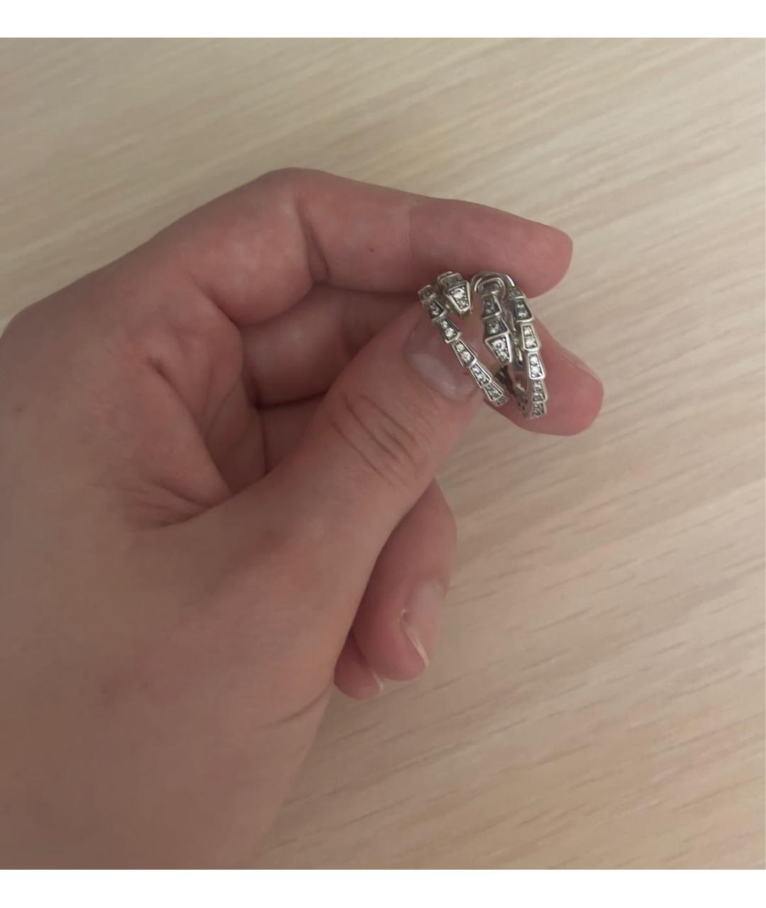 BVLGARI Белые серьги из белого золота, фото 4