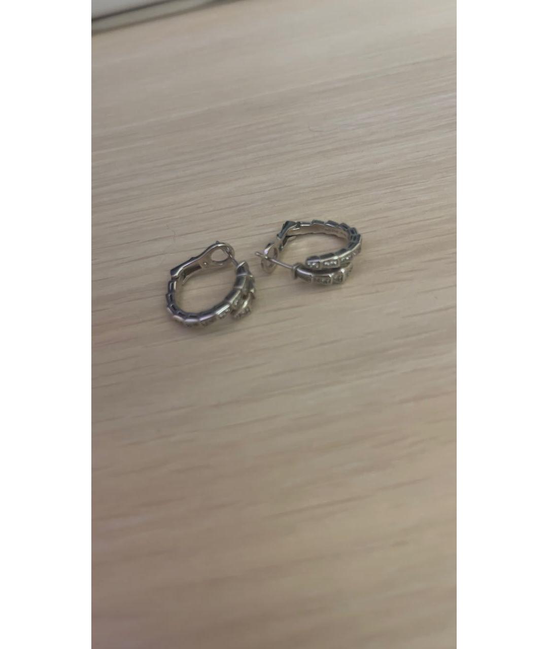 BVLGARI Белые серьги из белого золота, фото 3