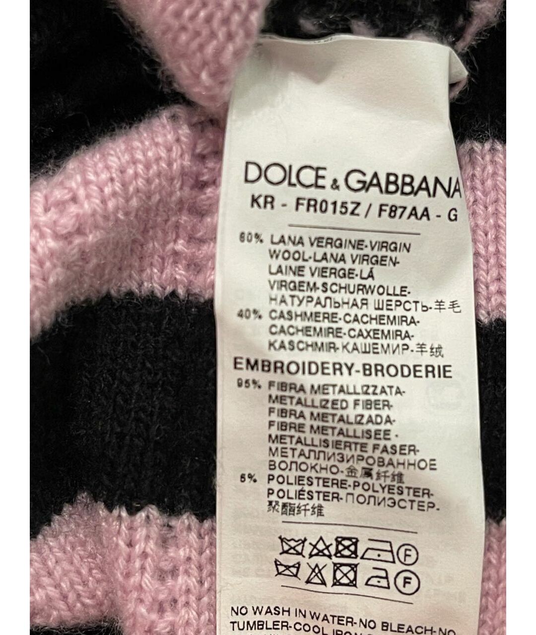 DOLCE&GABBANA Розовый шерстяной джемпер / свитер, фото 4
