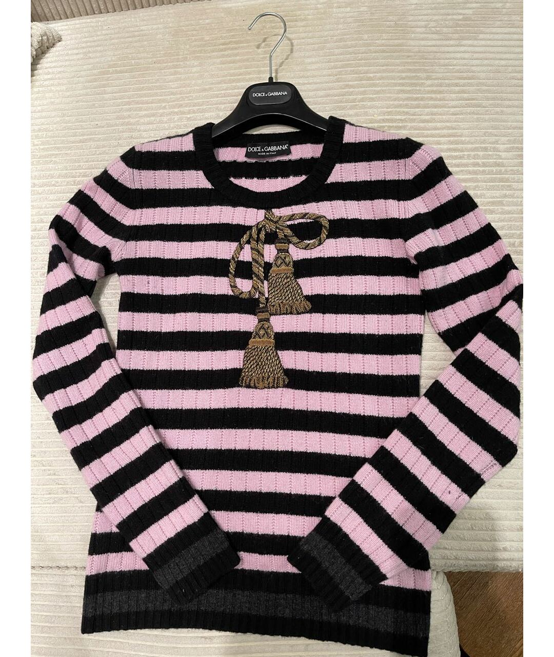 DOLCE&GABBANA Розовый шерстяной джемпер / свитер, фото 7