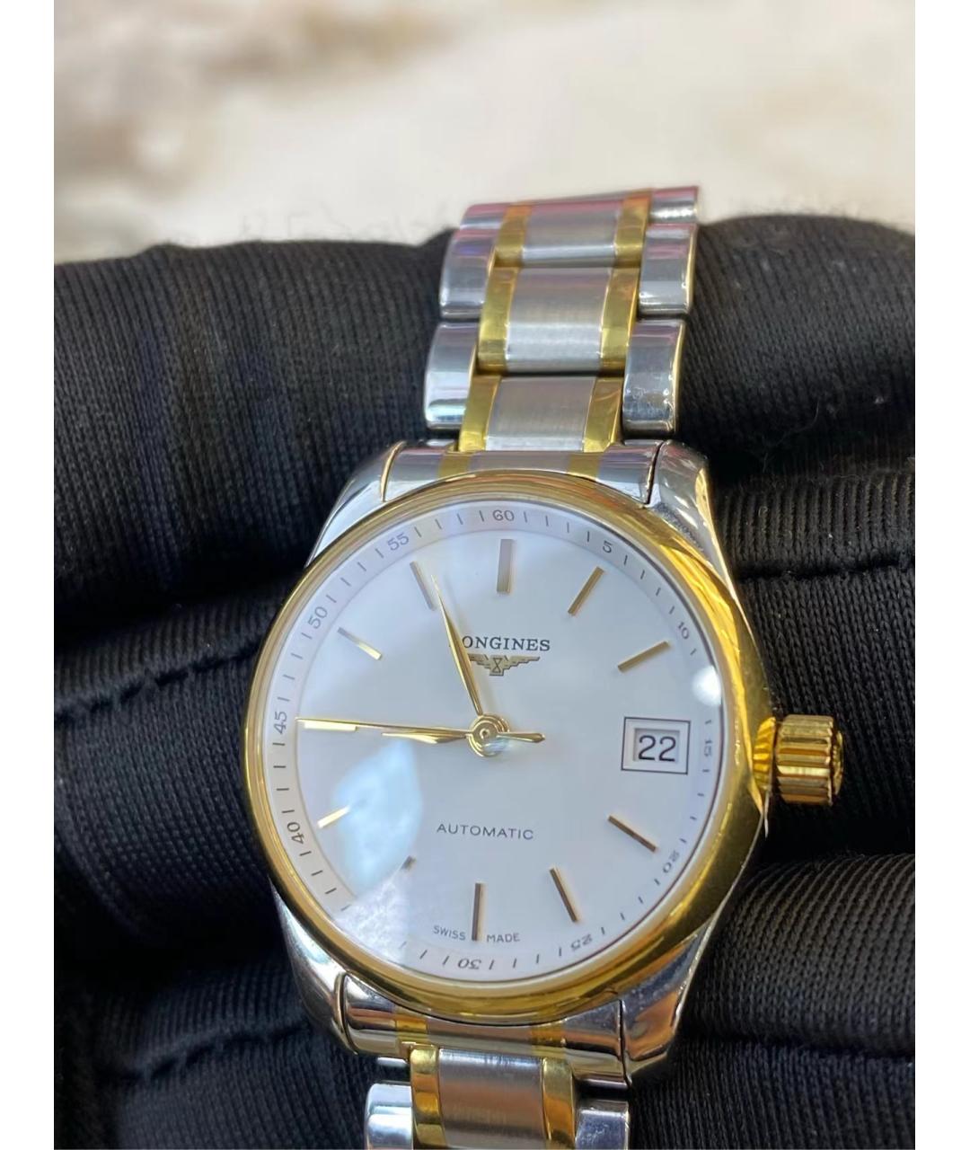 LONGINES Белые металлические часы, фото 4