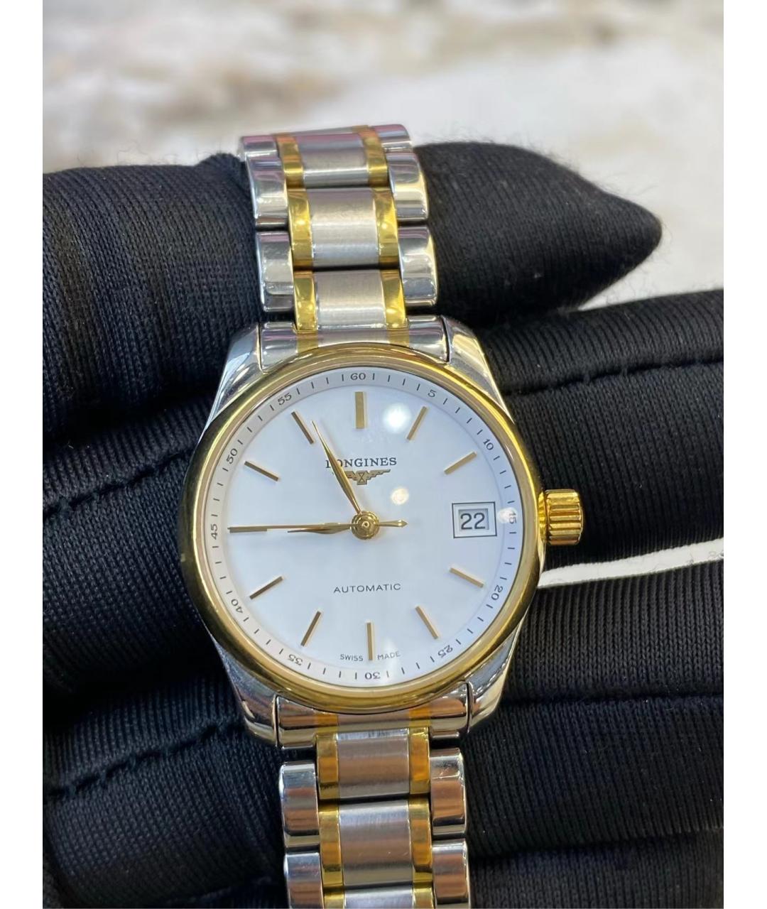 LONGINES Белые металлические часы, фото 2