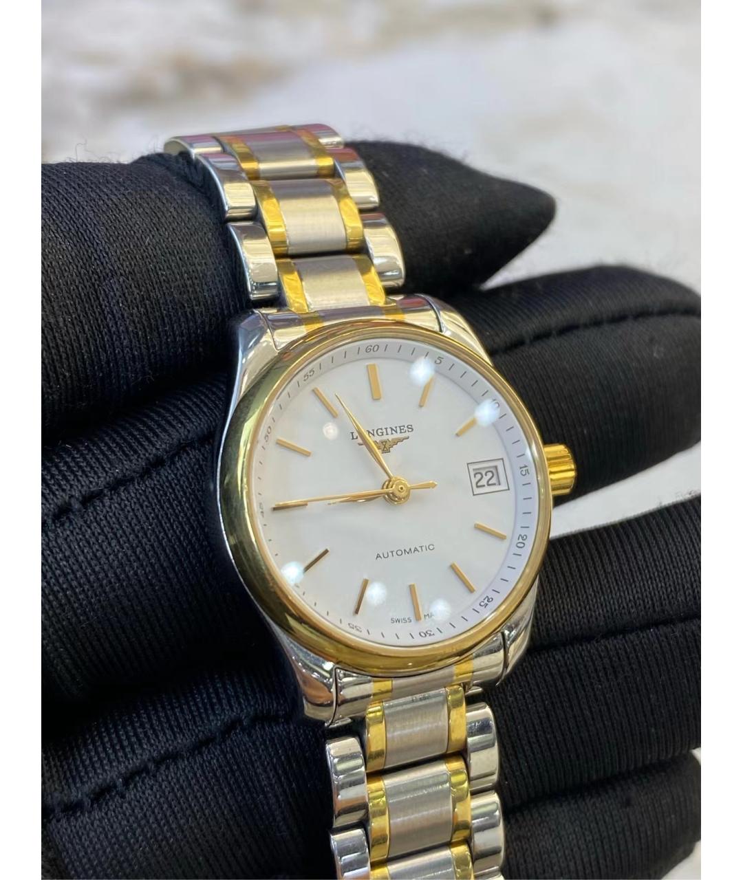 LONGINES Белые металлические часы, фото 3