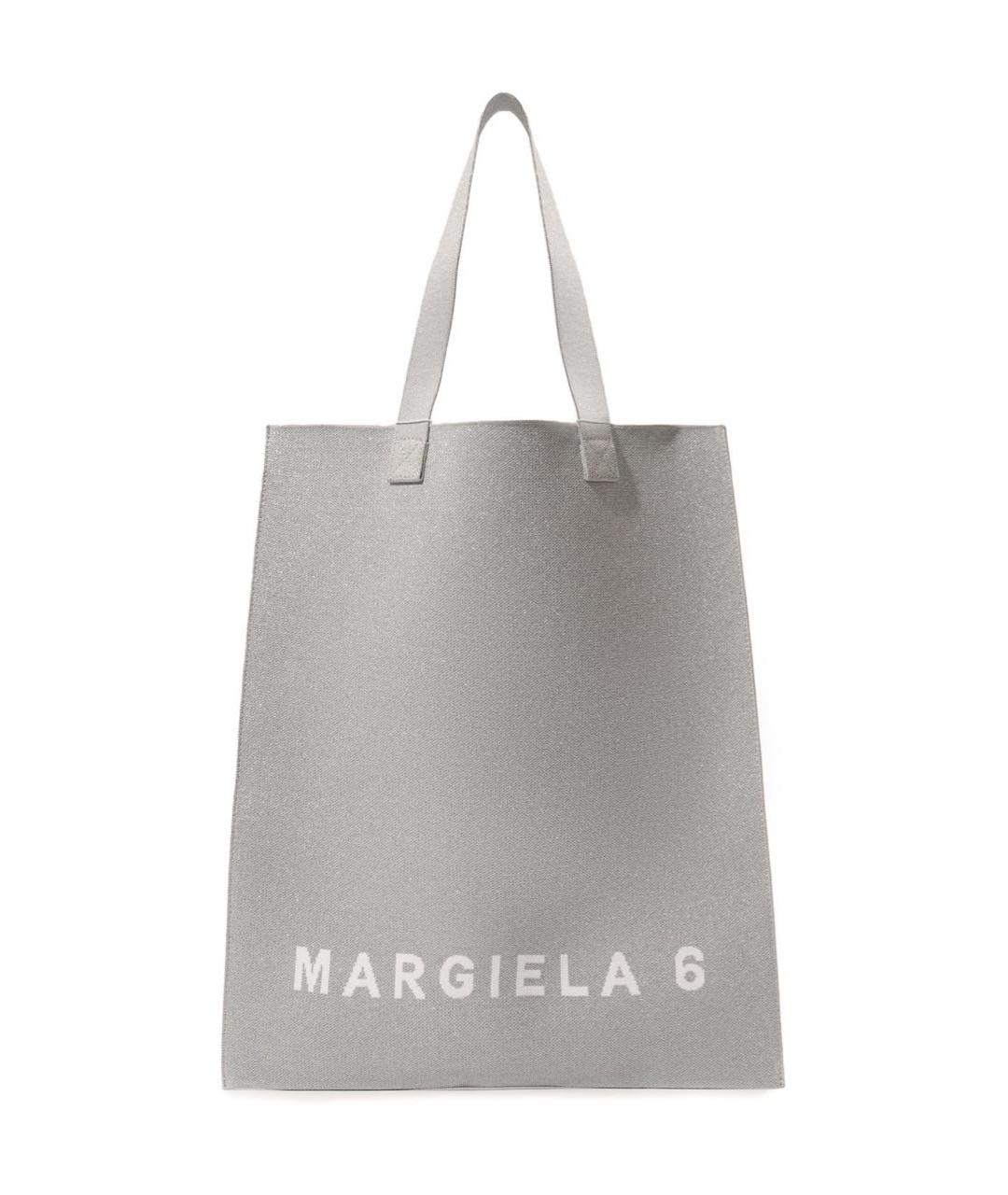 MM6 MAISON MARGIELA Серебряная сумка тоут, фото 5