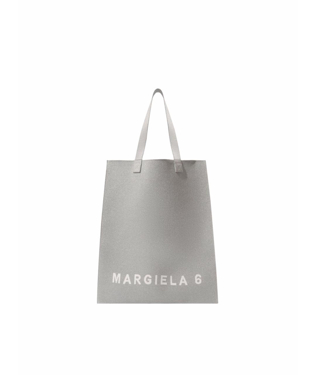 MM6 MAISON MARGIELA Серебряная сумка тоут, фото 1