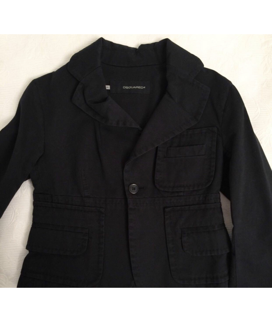 DSQUARED2 Черный хлопковый жакет/пиджак, фото 5