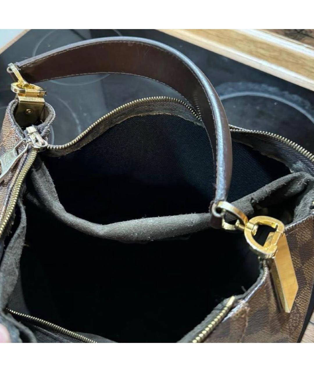 LOUIS VUITTON Коричневая сумка тоут из искусственной кожи, фото 6