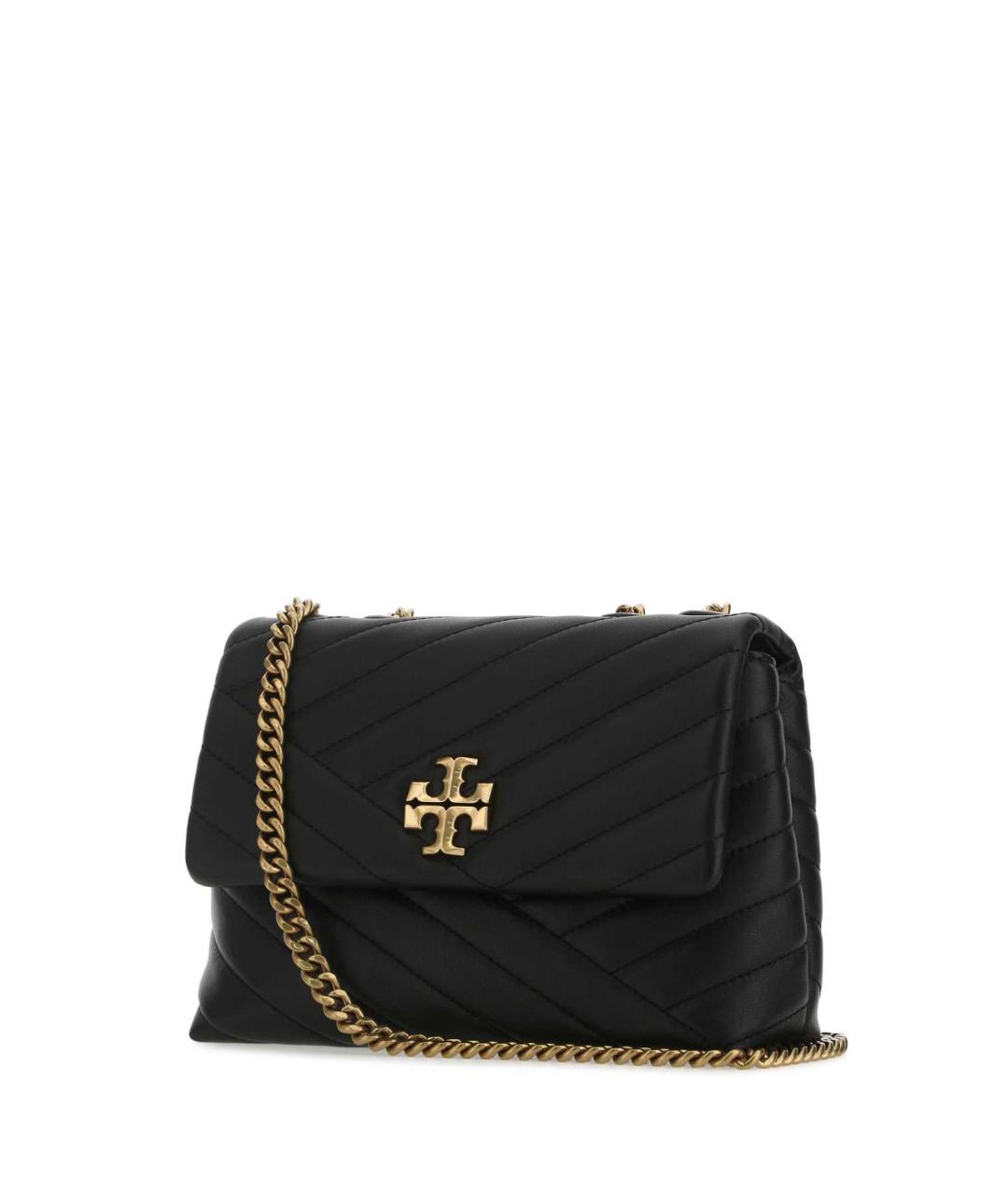 TORY BURCH Черная кожаная сумка через плечо, фото 2