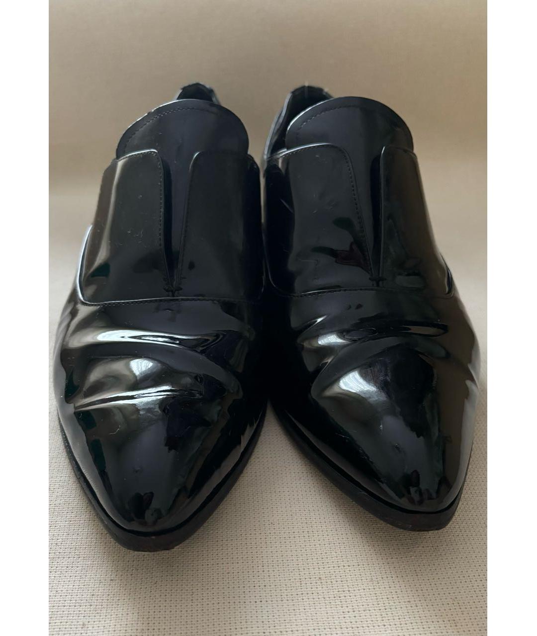 PRADA Черные брогги и оксфорды из лакированной кожи, фото 2