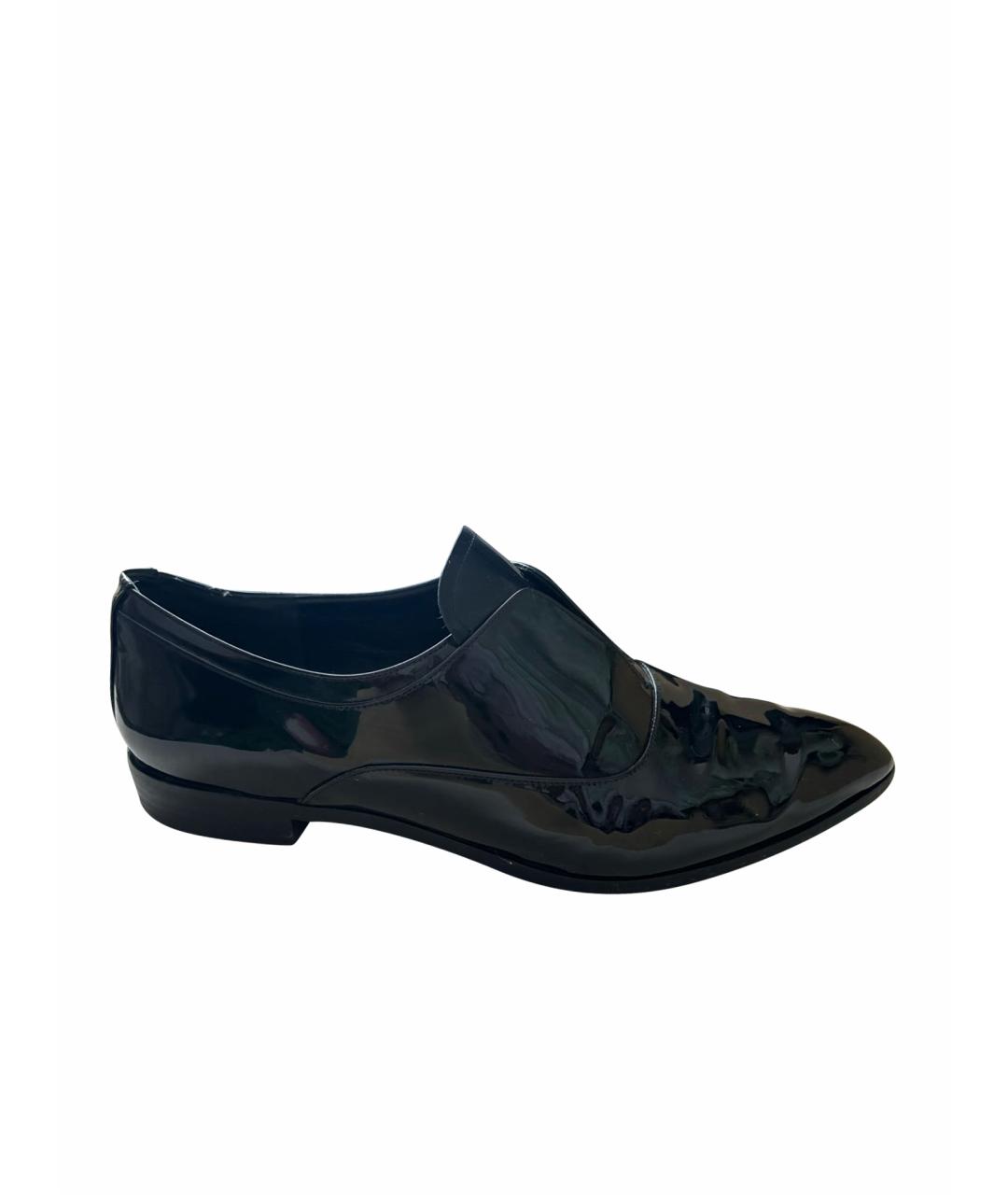 PRADA Черные брогги и оксфорды из лакированной кожи, фото 1