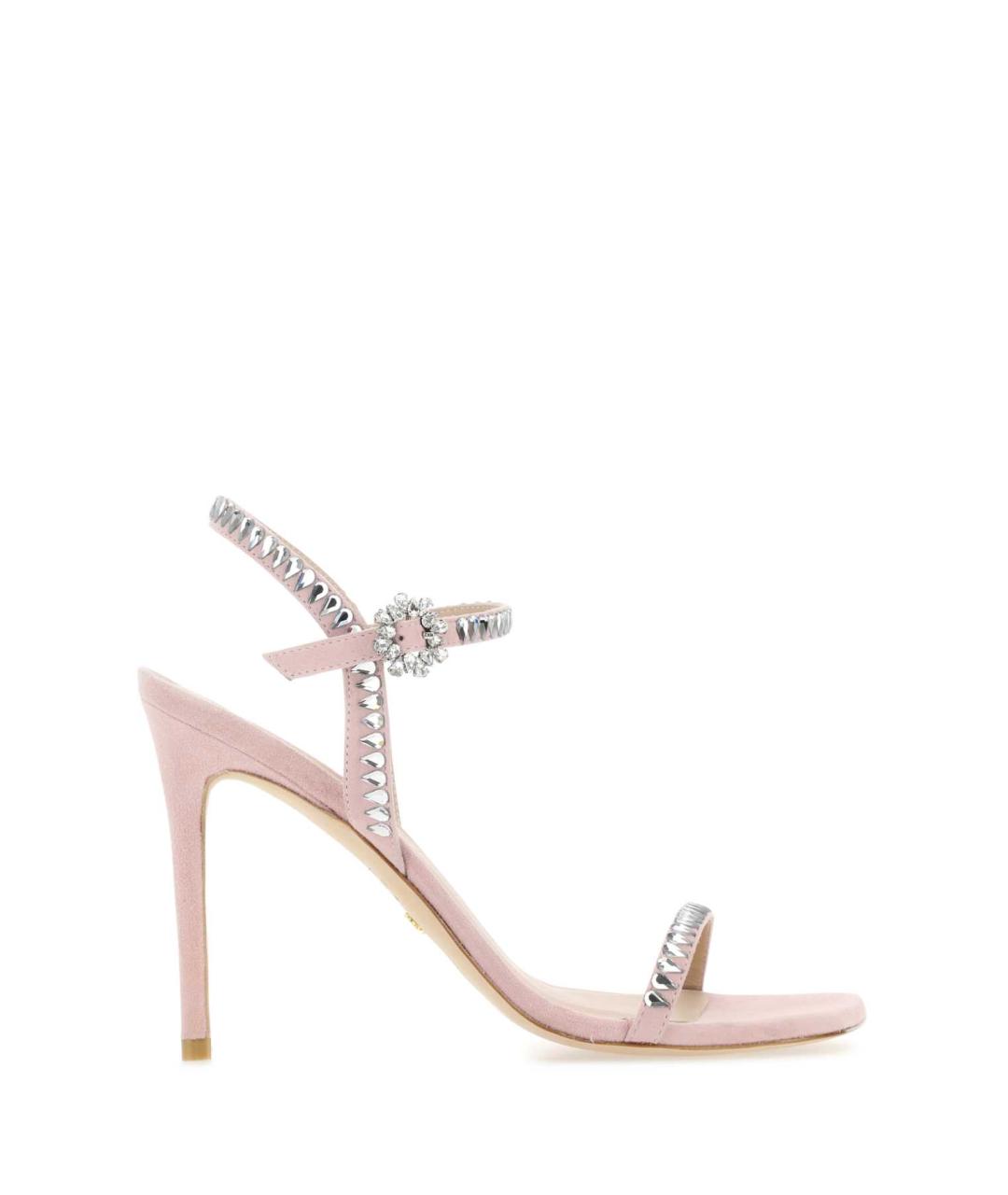 STUART WEITZMAN Розовые замшевые босоножки, фото 1