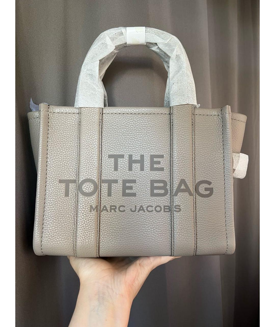 MARC JACOBS Бежевая кожаная сумка тоут, фото 6