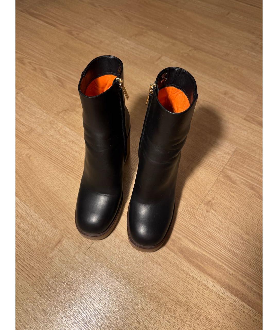 SANTONI Черные кожаные ботильоны, фото 2