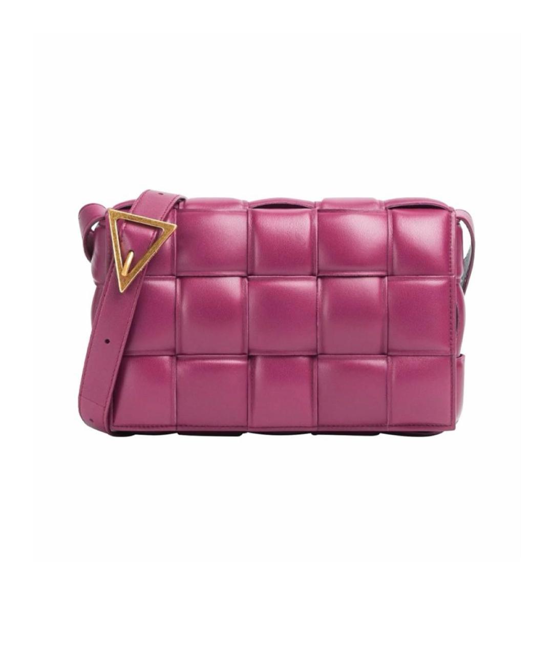 BOTTEGA VENETA Розовая кожаная сумка через плечо, фото 5