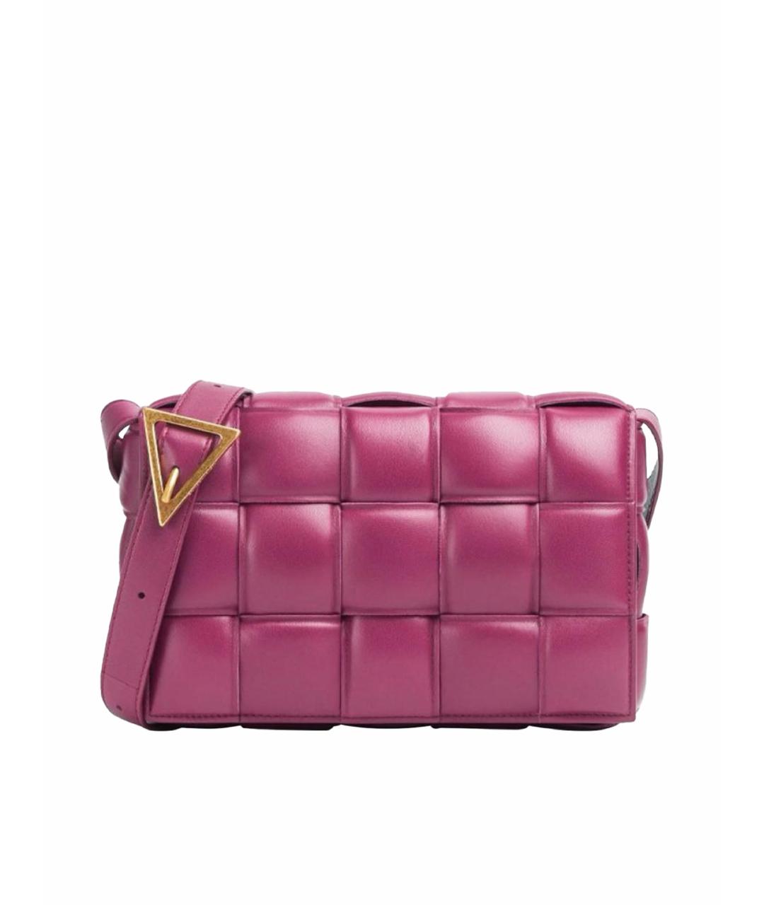 BOTTEGA VENETA Розовая кожаная сумка через плечо, фото 1