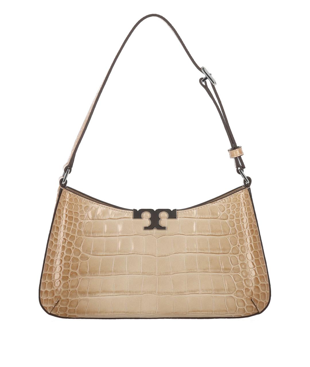 TORY BURCH Бежевая кожаная сумка через плечо, фото 3