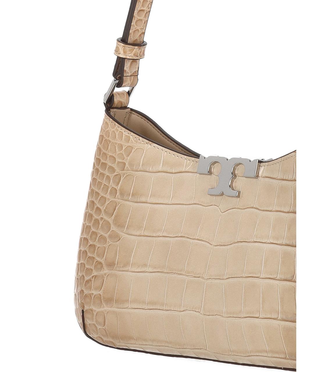TORY BURCH Бежевая кожаная сумка через плечо, фото 4