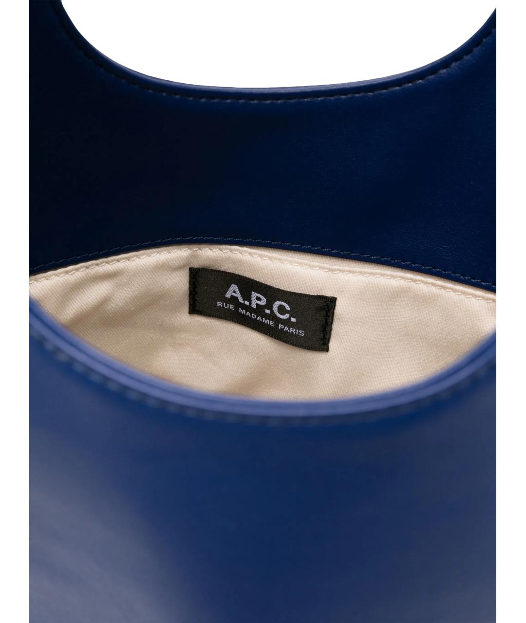 A.P.C. Синяя сумка тоут, фото 4