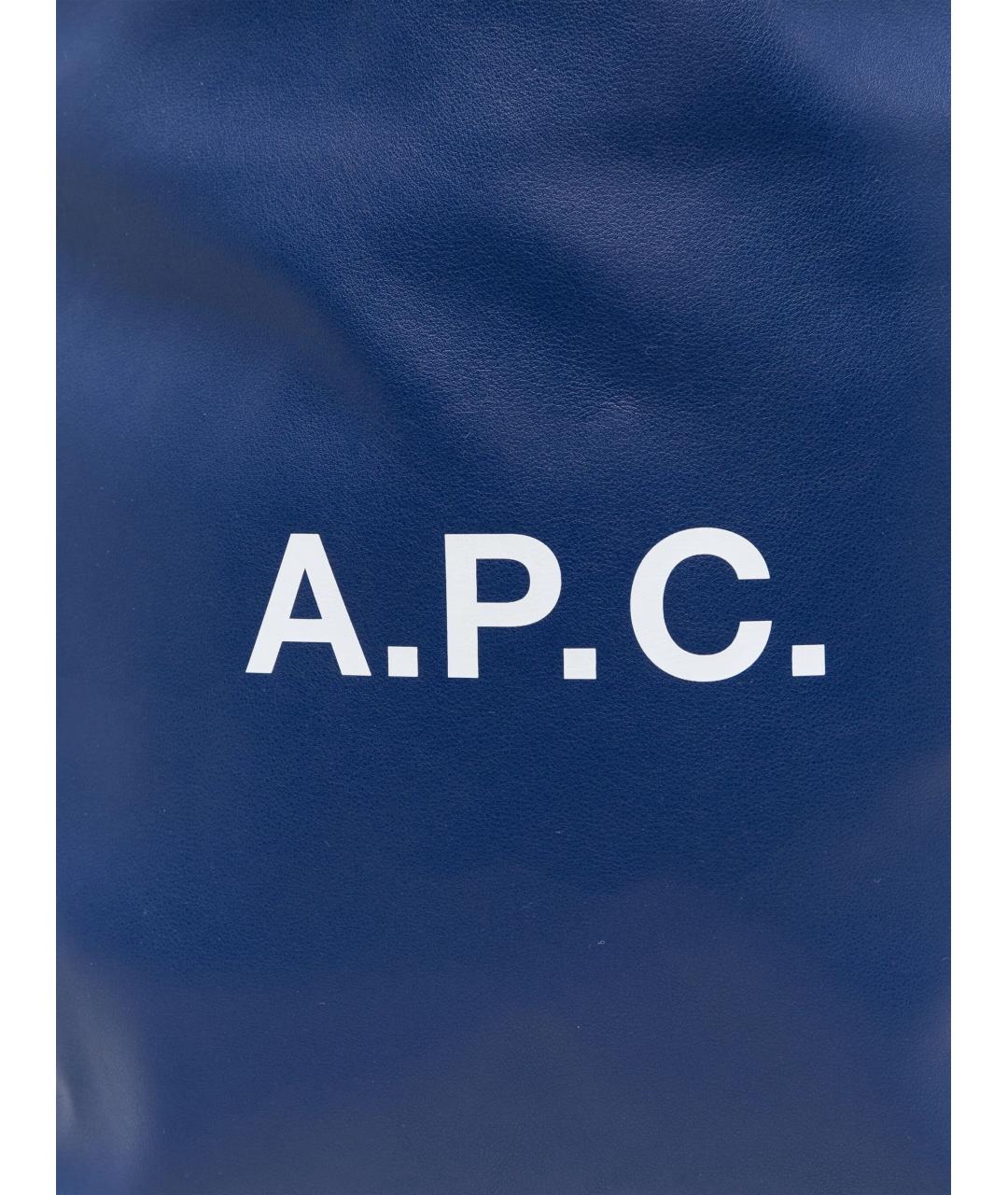 A.P.C. Синяя сумка тоут, фото 3