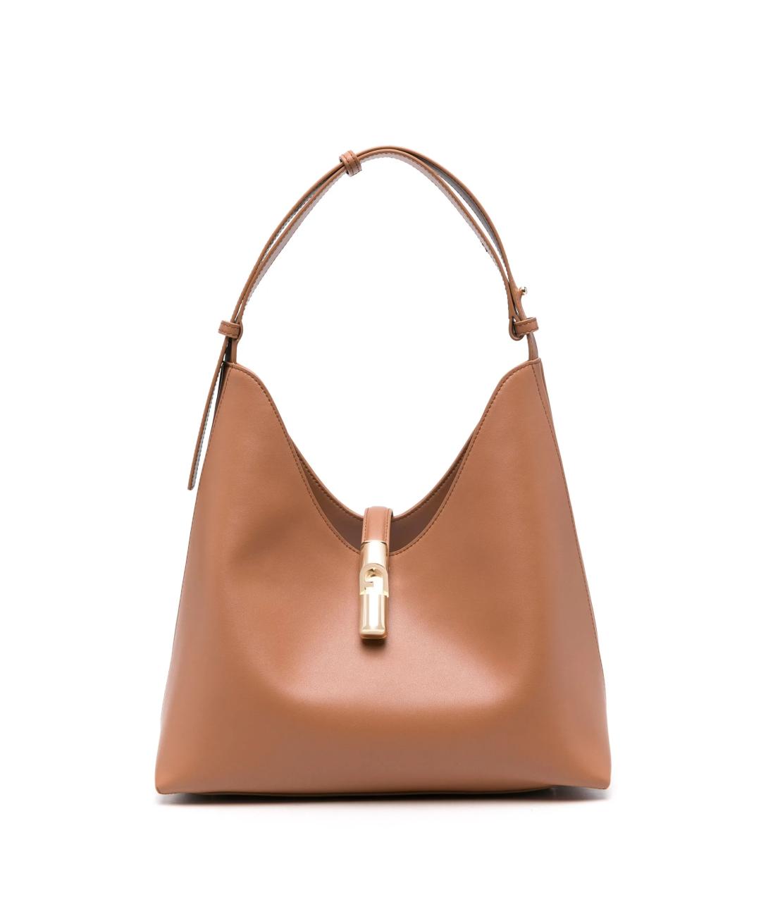 FURLA Коричневая кожаная сумка тоут, фото 1