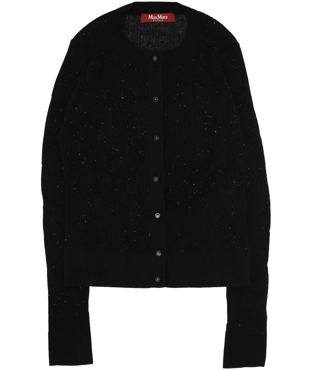 MAX MARA Черный шерстяной кардиган, фото 1