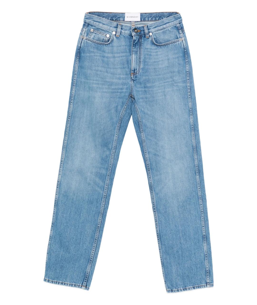 GIVENCHY Голубые хлопковые прямые джинсы, фото 1