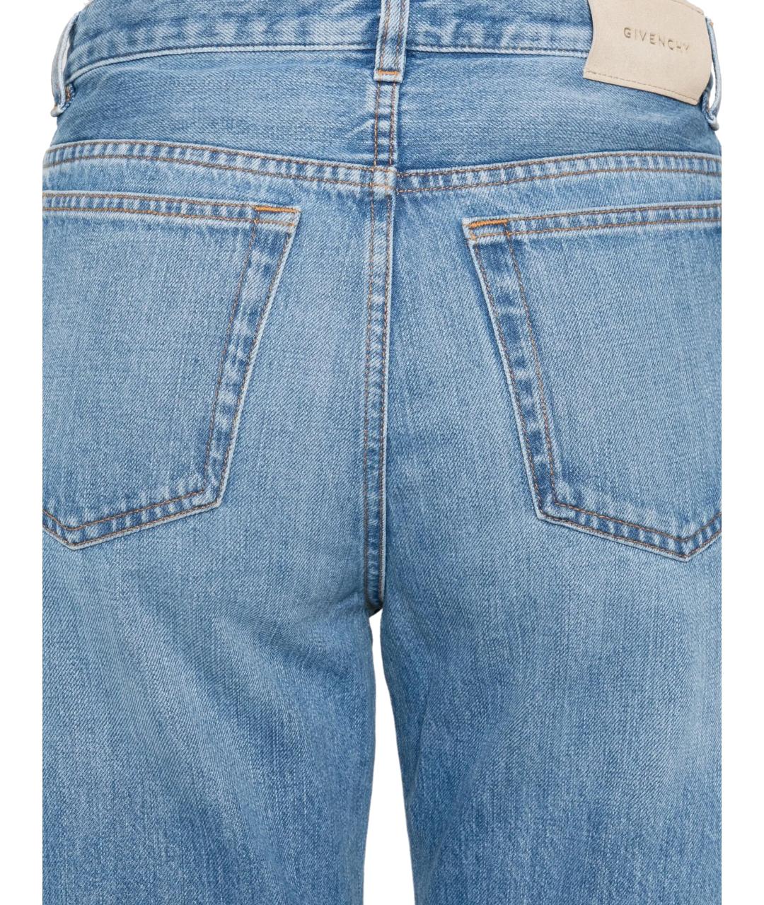 GIVENCHY Голубые хлопковые прямые джинсы, фото 3