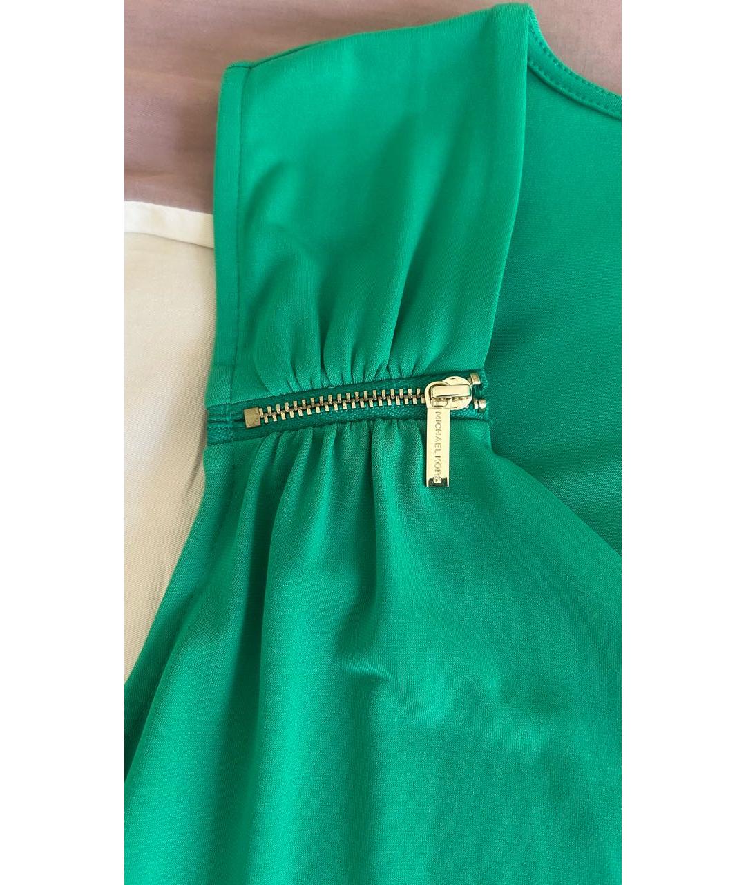 MICHAEL KORS Зеленые полиэстеровое коктейльное платье, фото 4