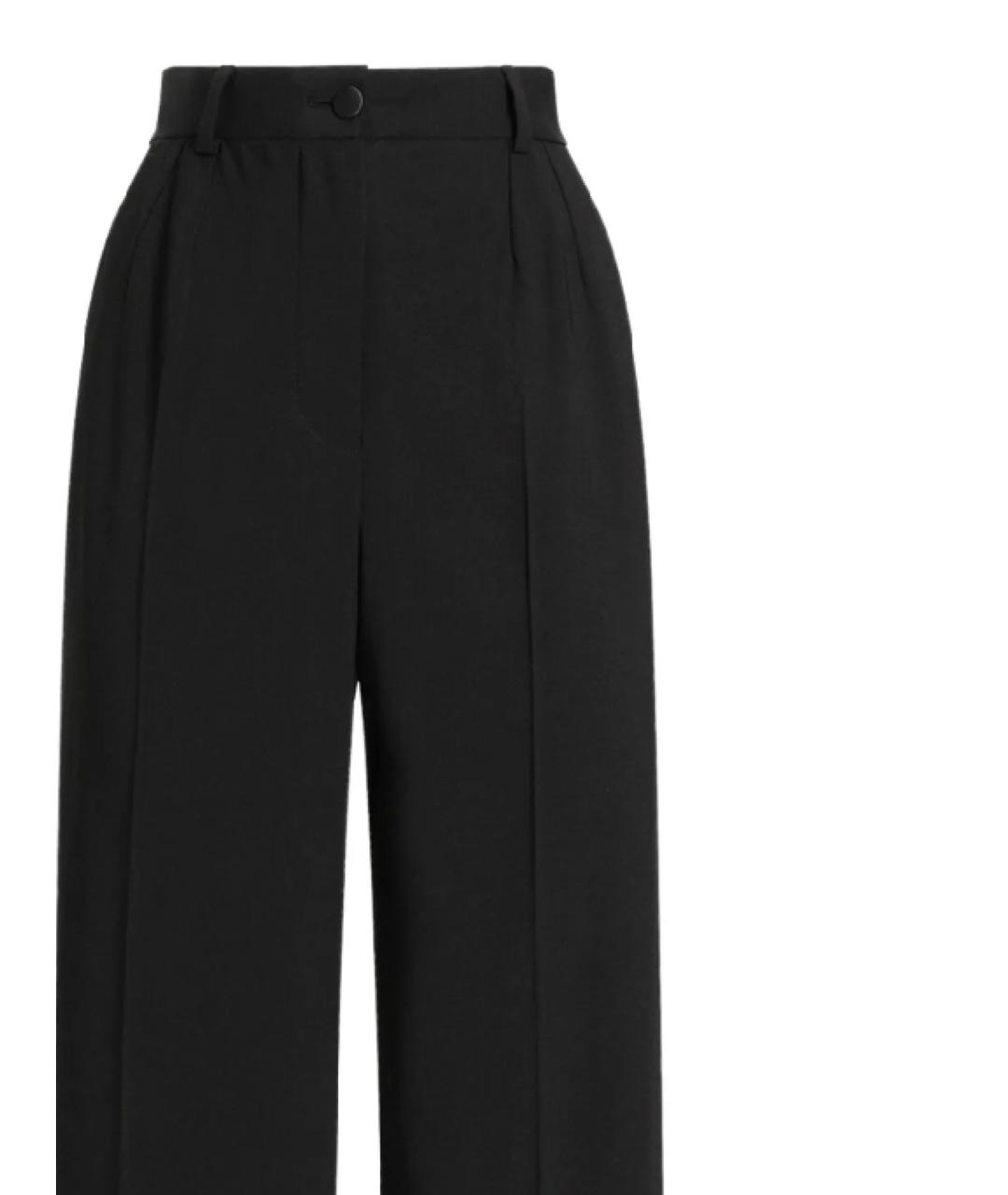 DOLCE&GABBANA Черные прямые брюки, фото 2