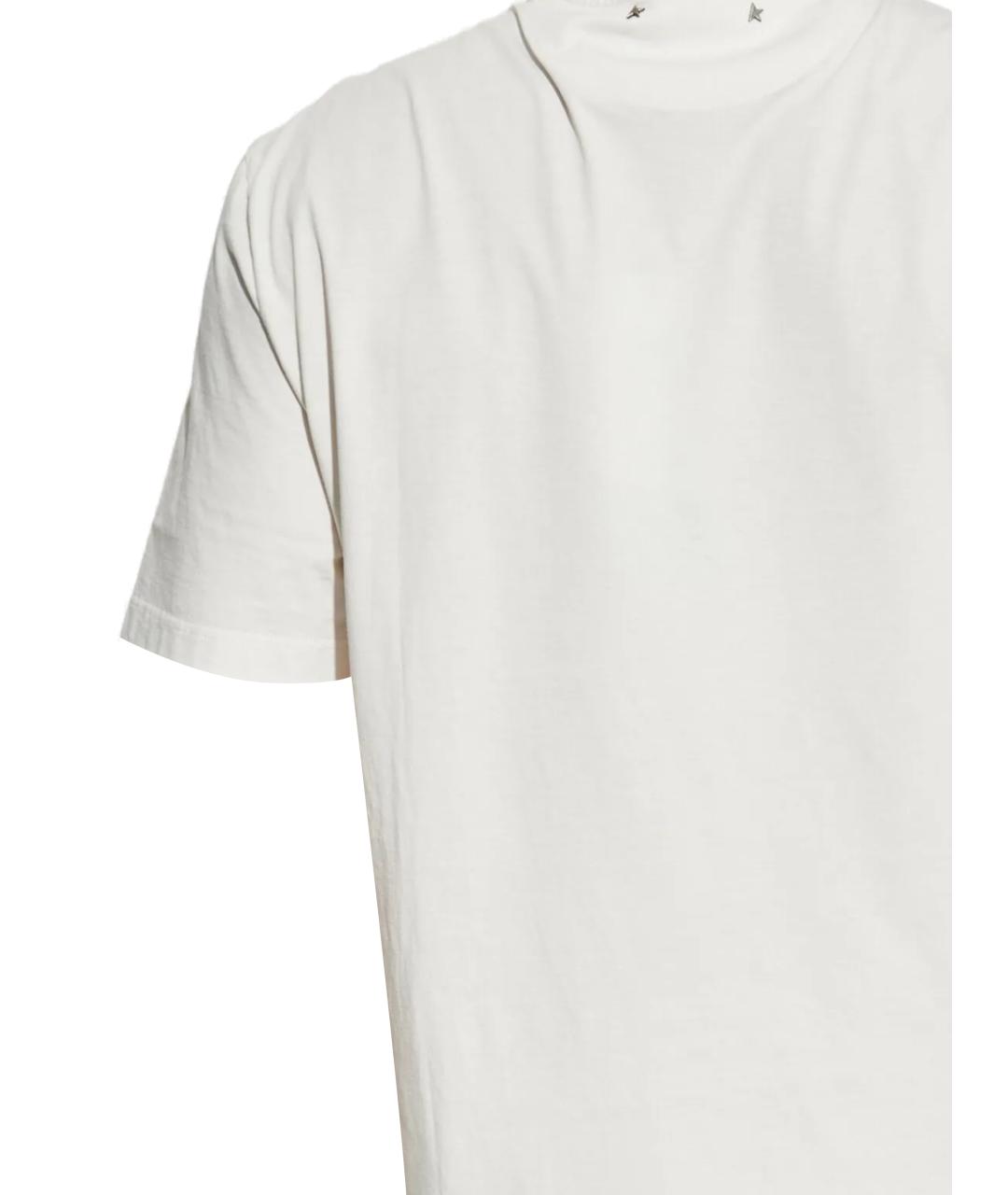 GOLDEN GOOSE DELUXE BRAND Белая хлопковая футболка, фото 2