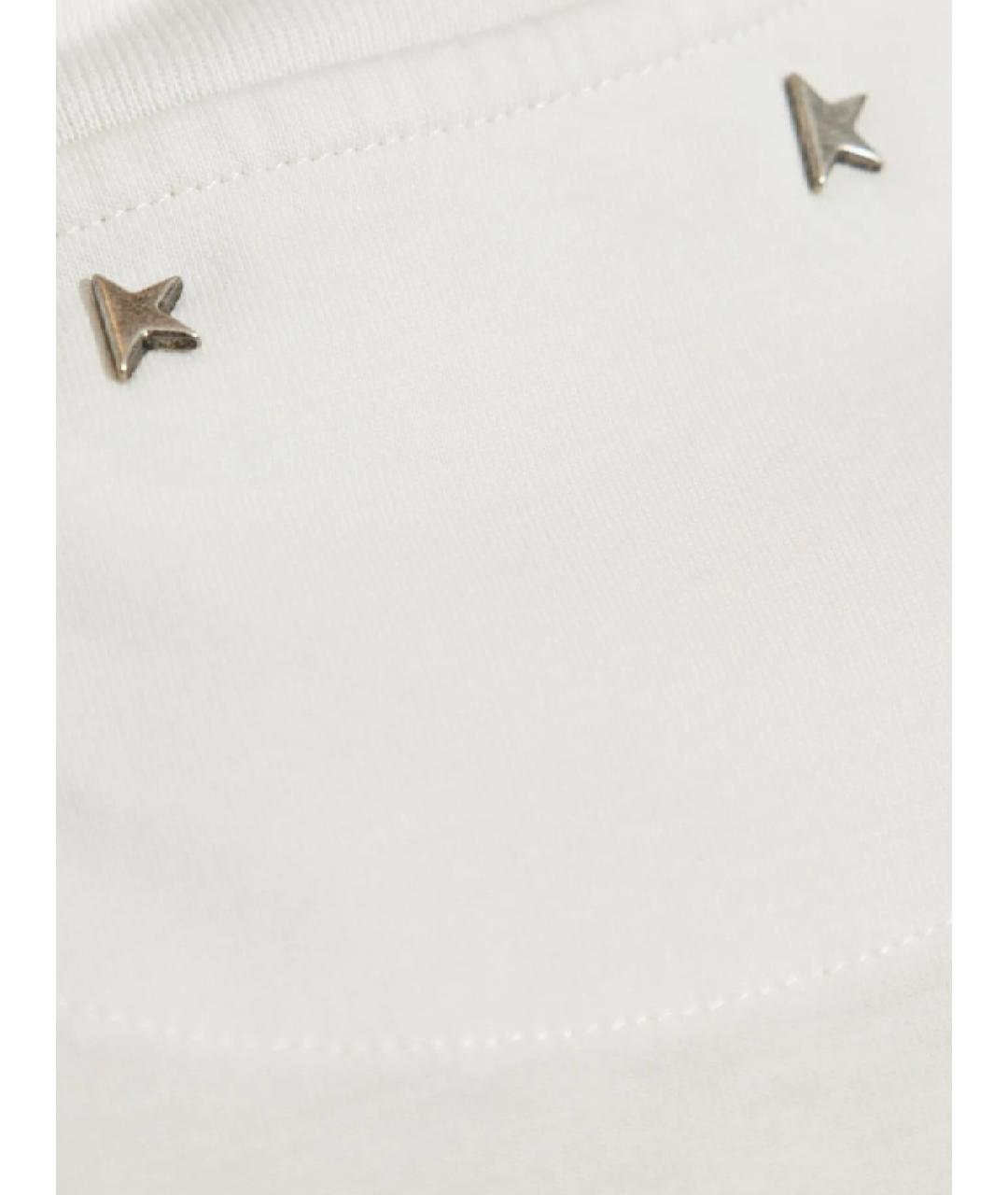 GOLDEN GOOSE DELUXE BRAND Белая хлопковая футболка, фото 3