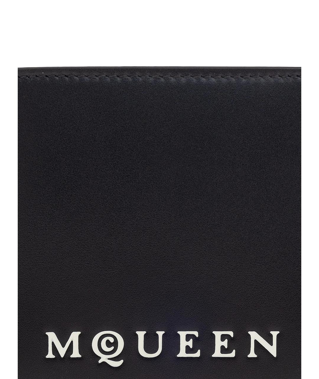 ALEXANDER MCQUEEN Черный кожаный кошелек, фото 5