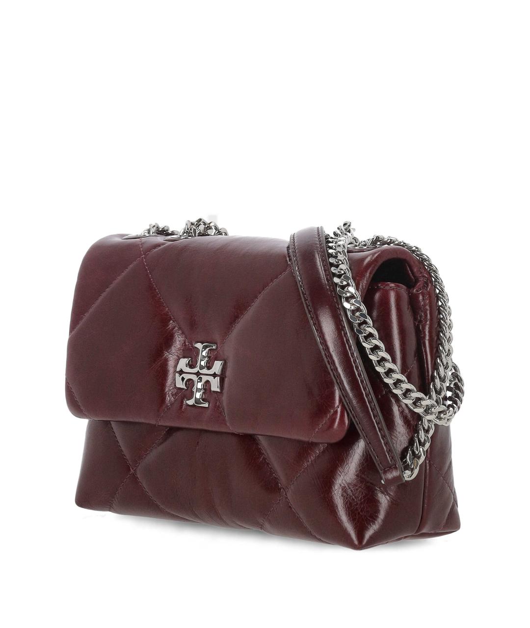 TORY BURCH Бордовая кожаная сумка через плечо, фото 2
